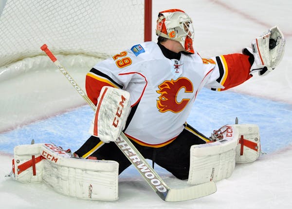 Calgary Flames goalie Reto Berra, who beat Chicago on Sunday, might start Tuesday against the Wild.