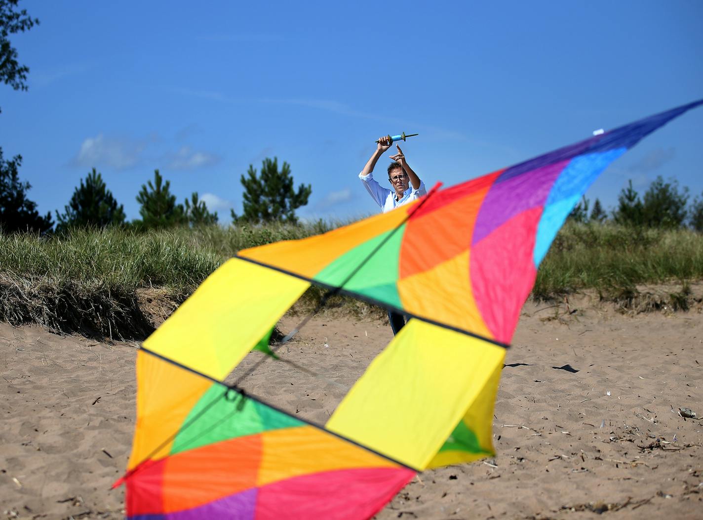 Author/kite aficionado Leif Enger.