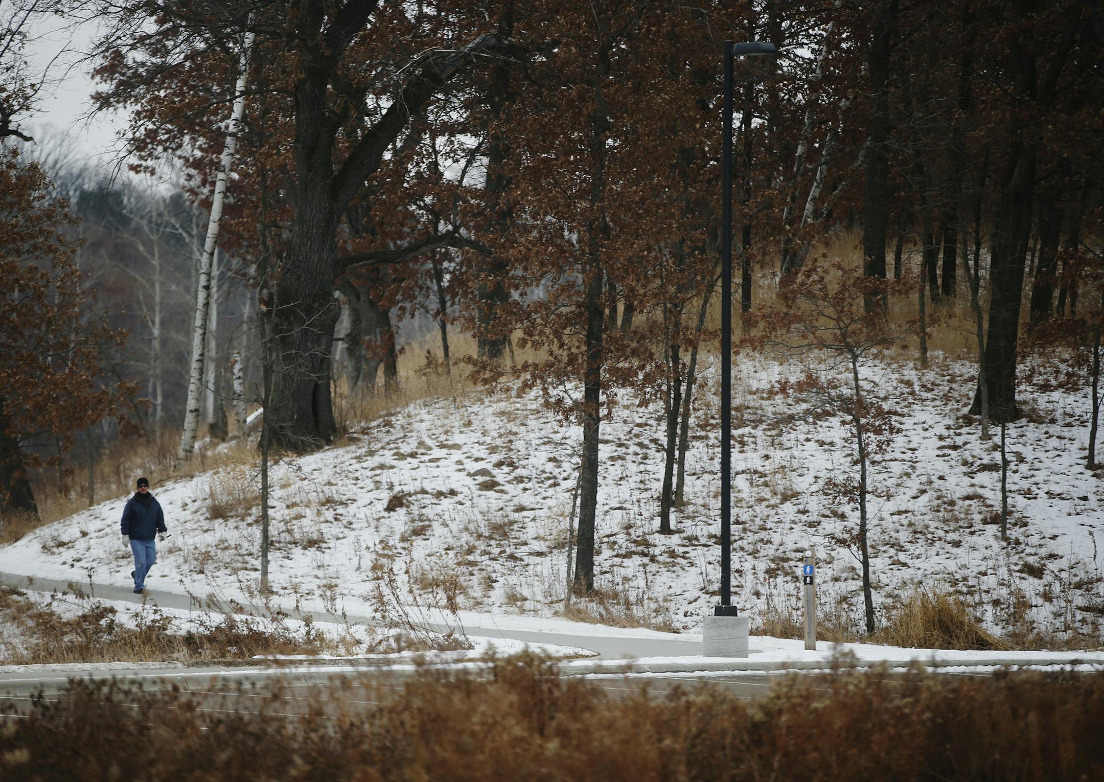 The convenient wilderness of the 2,000-acre Lebanon Hills Regional Park is beloved by visitors, many of whom fear Dakota County's new plan for the park focuses too much on development and too little on preservation. A hiker walked along a paved part of the park .]Richard Tsong-Taatarii/ rtsong- taatarii@startribune.com