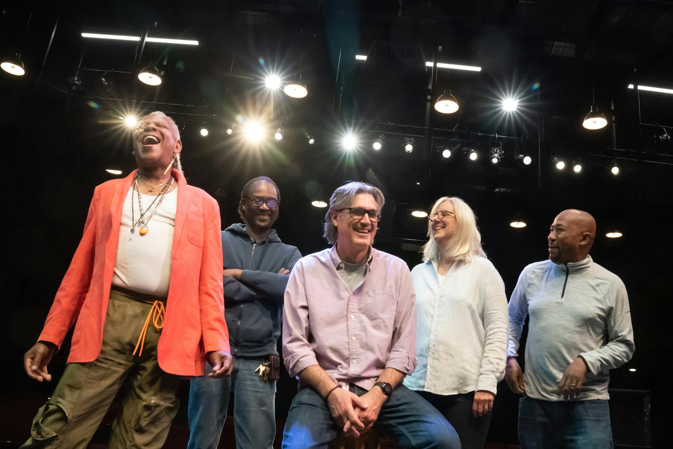 The staff of the Capri Theater include from left, Dennis Spears, artistic director, Legends at the Capri; Gregory Graham, production and tech coordinator; James Scott, Capri director; Janet Zahn, marketing and communications director; and Kevin West, general manager.