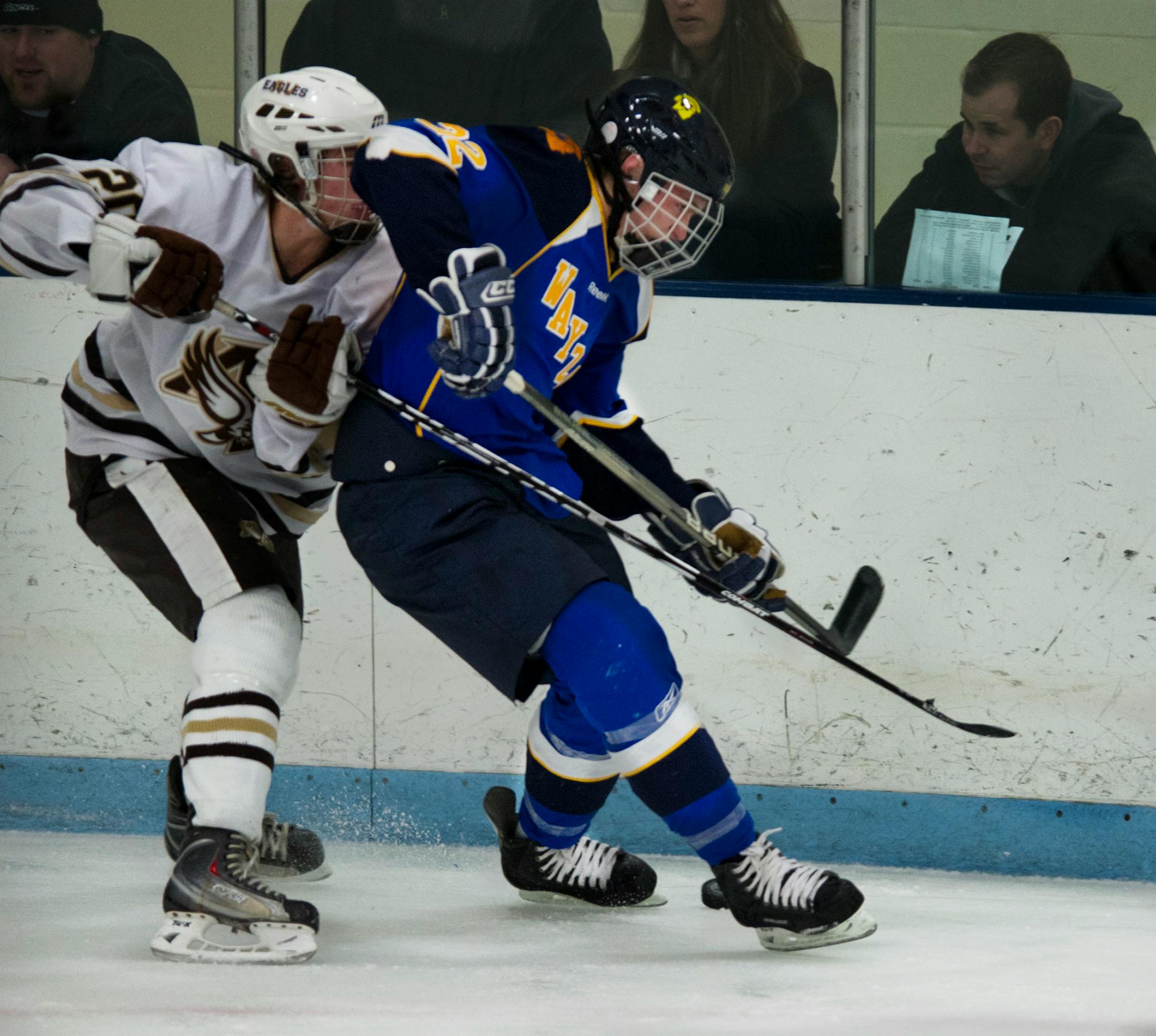 Mario Lucia, right, played for Wayzata High School before moving on to Penticton of the British Columbia Hockey League.