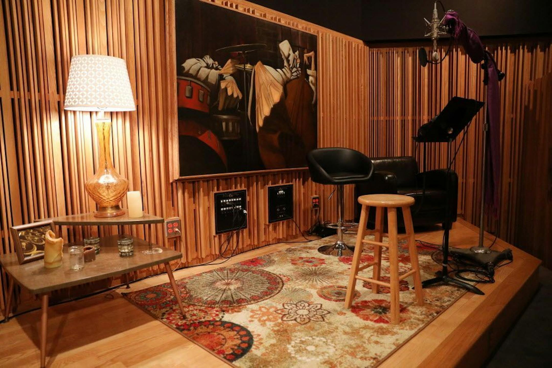 Pictured is a portion of Studio A in the former Flyte Tyme Studios.