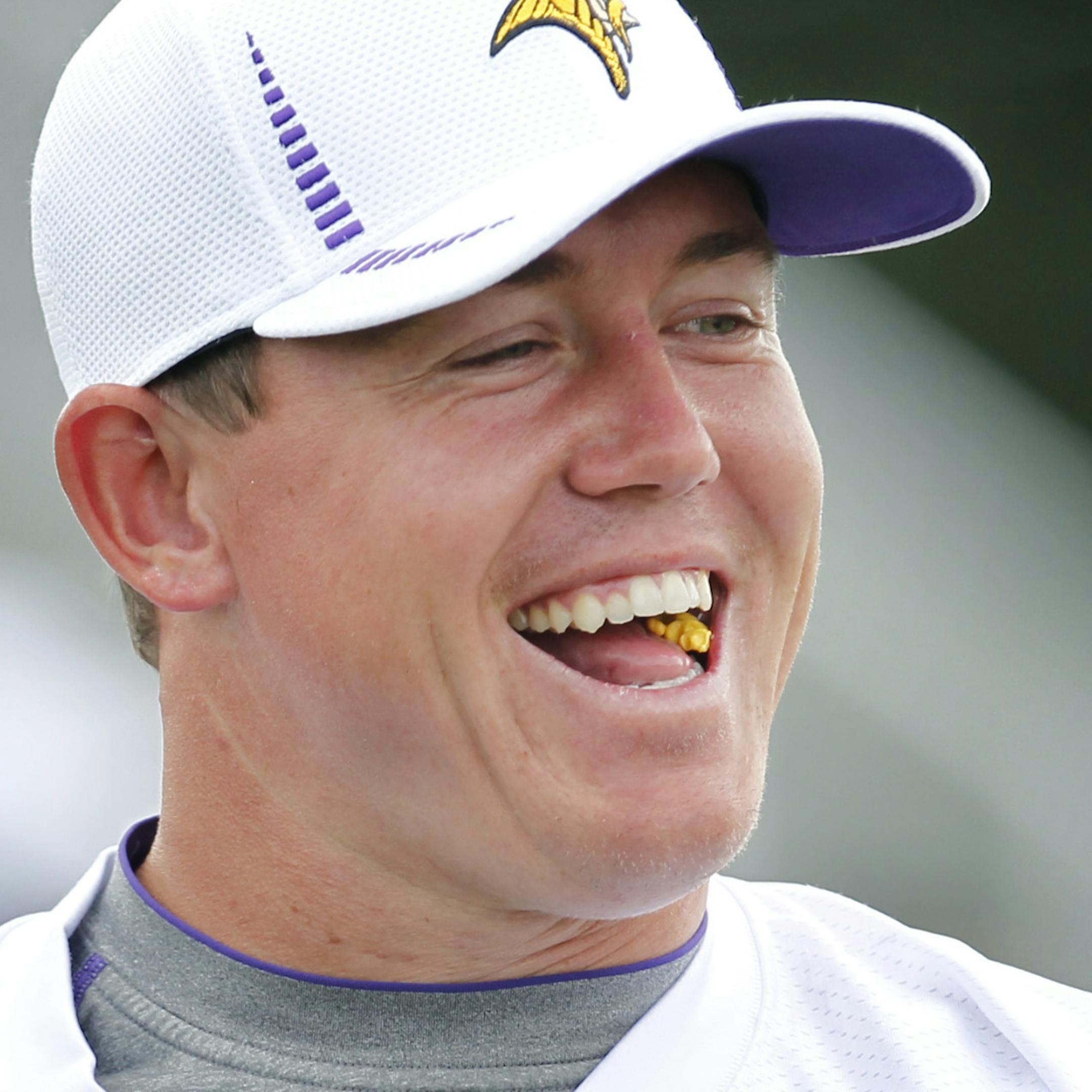 Sharing: Toby Gerhart spent about an hour visiting 12-year-old Grant.