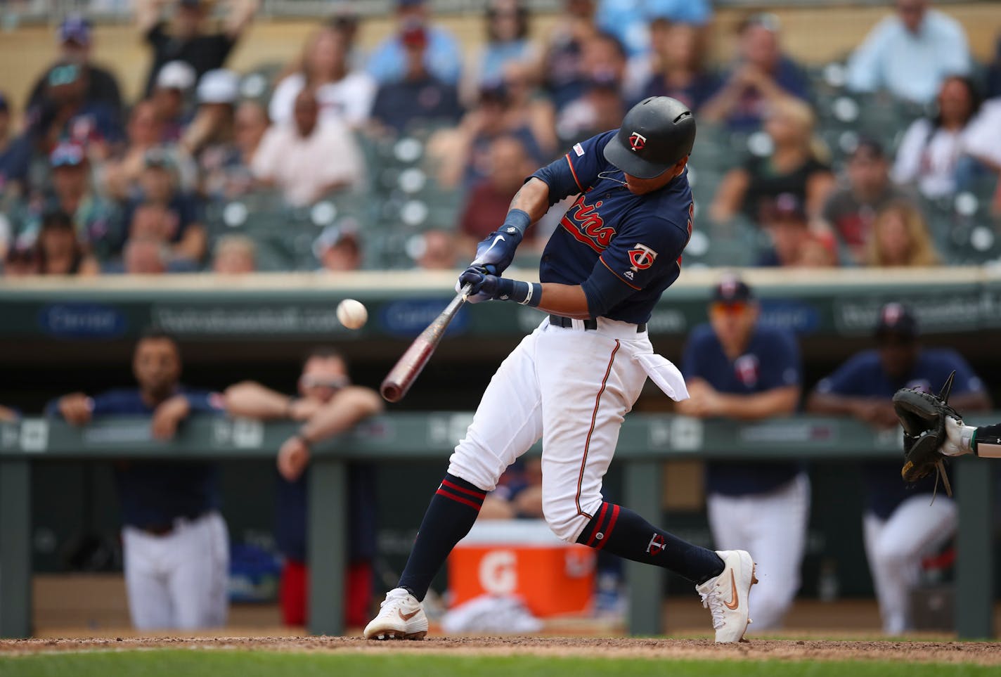 The Twins' Ehire Adrianza ripped an RBI triple to score teammate Luis Arraez in the ninth inning and tie the score 6-6. The Twins went on to win 7-6 when Max Kepler drove in Adrianza with a walkoff single.