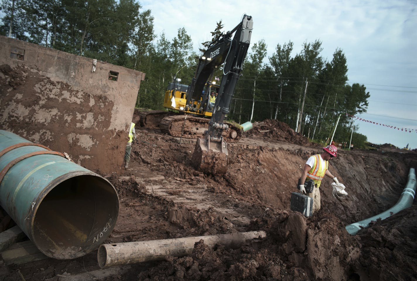 In August, Enbridge already had started building the 14-mile stretch of Line 3 from the Minnesota border to its terminal in Superior, Wis.