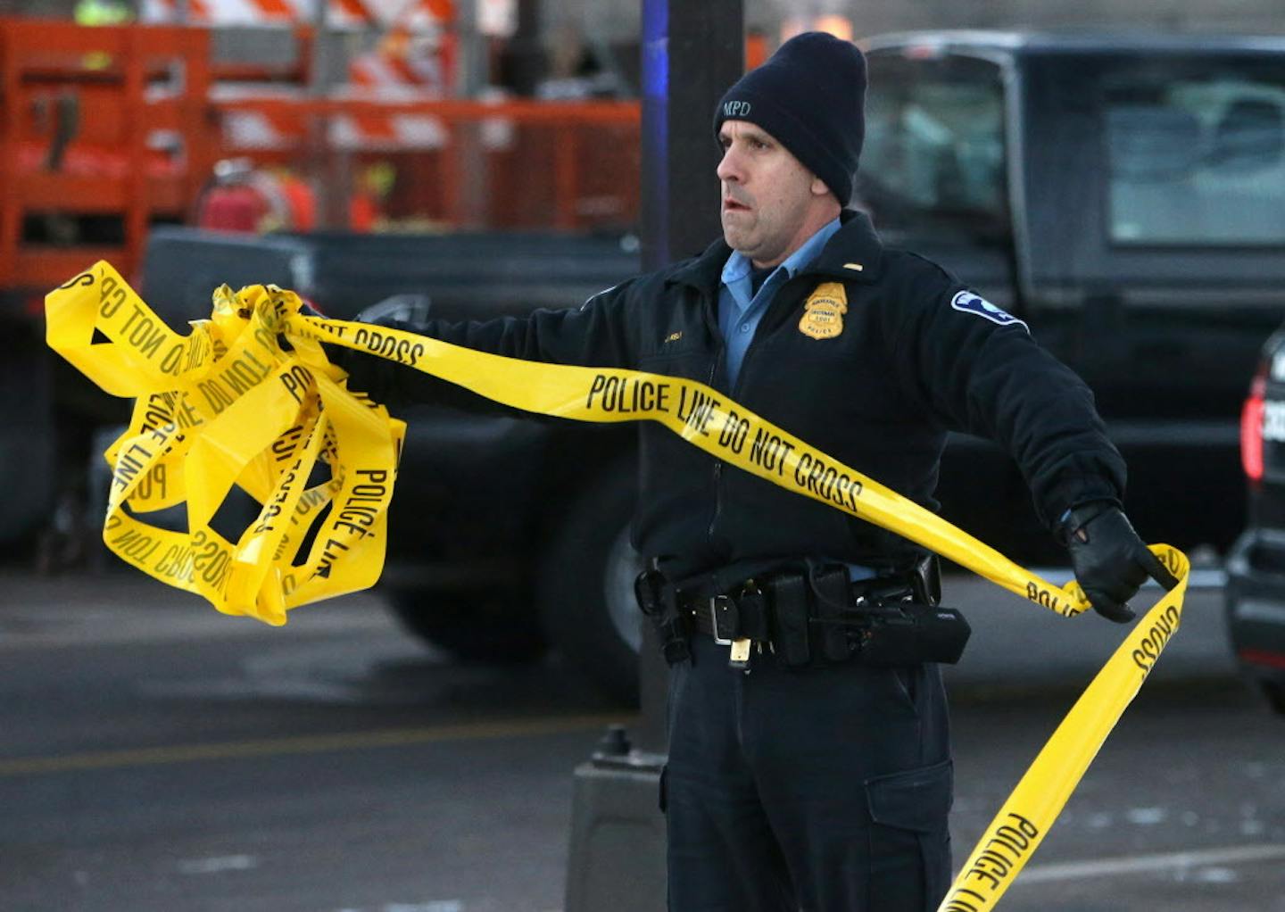 Minneapolis police swept the BLM camp early Thursday morning, removing protesters from the site and securing the perimeter around the 4th precinct.Thursday, Dec. 3, 2015, in Minneapolis.