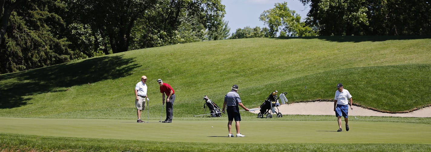 The signature 7th hole is one Davis Love will look over carefully . He captains the 2016 Ryder's Cup team. He received an honorary membership to the Hazeltine golf course which will host the event.] Richard Tsong-Taatarii/rtsong-taatarii@startribune.com