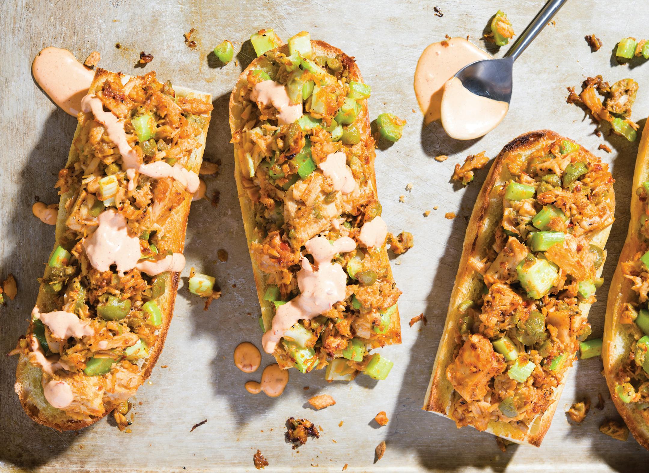 _Harissa-Spiced Tuna Tartines from Christopher Kimball's Milk Street "Cook What You Have" (Voracious 2022) Credit: Connie Miller