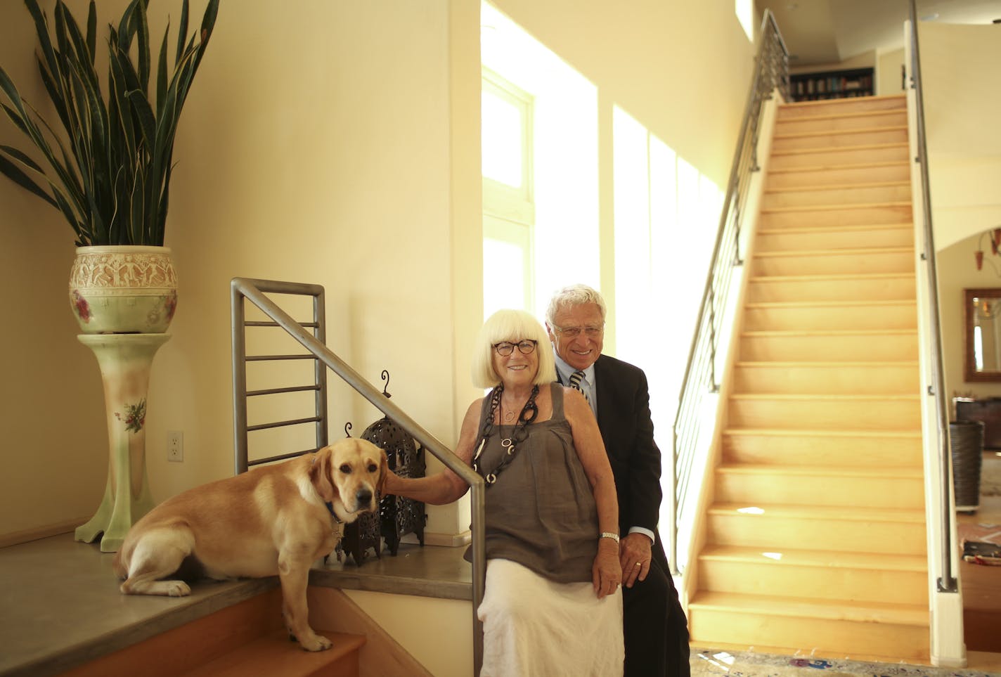 Sam and Sylvia Kaplan are unpacking after their move back home to Minneapolis after Sam's stint as U.S. Ambassador to Morocco. Sam and Sylvia Kaplan and their dog, Sonnie, who was given to them while they were posted in Morocco, in their Minneapolis home Wednesday afternoon, June 26, 2013. ] JEFF WHEELER &#x201a;&#xc4;&#xa2; jeff.wheeler@startribune.com