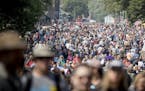 Crowds filled the streets on the last day of the Minnesota State Fair, Monday, September 4, 2017 in Falcon Heights, MN.