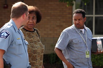 Park Police Chief Jason Ohotto, Park interim-Superintendent Mary Merrill, and Abdirahman Mukhtar the Parks' community outreach and access coordinator 