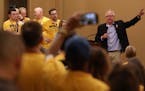Gubernatorial candidate Tim Walz rallied his volunteers, supporters, and staffers during preparations for the DFL State Convention Friday.