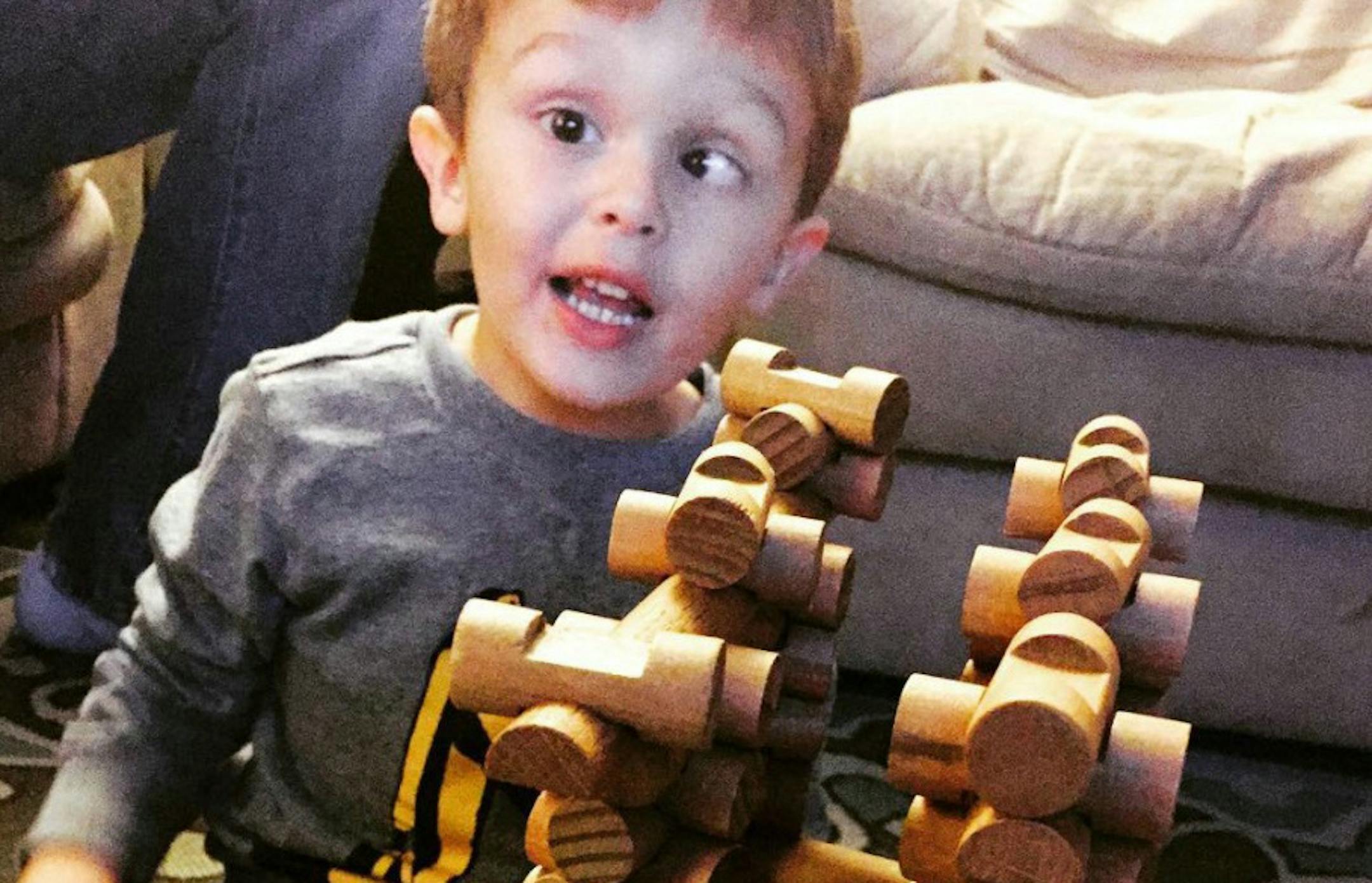 Sam Lee loved building with Lincoln Logs. To honor him, S.C. non-profit With Purpose broke the world record for building the largest structure out of Lincoln Logs on March 10 to raise money for cancer research. (With Purpose) ORG XMIT: 1226009