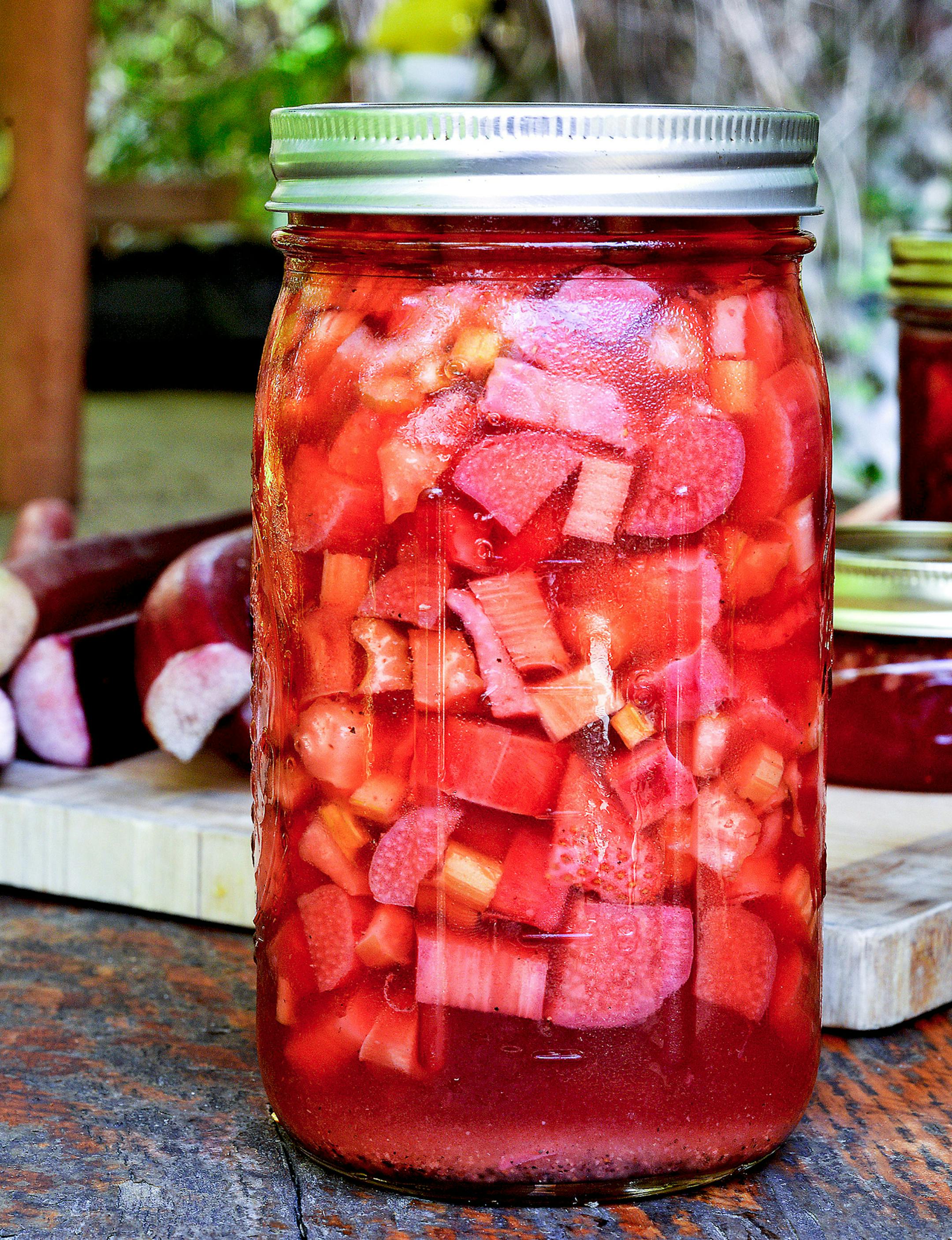 Not just for pies, rhubarb has found its place pickled.