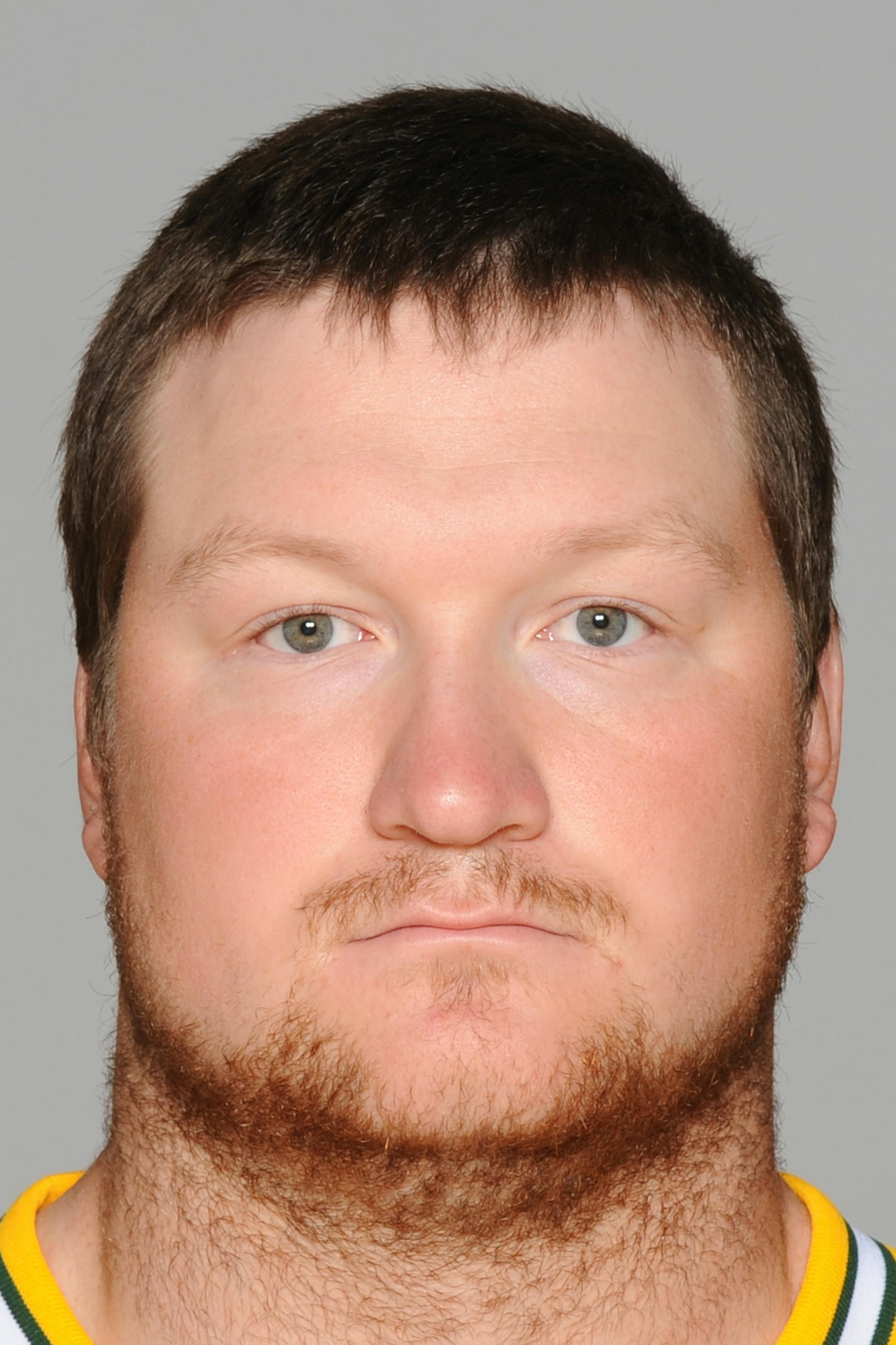FILe - This is a 2013 file photo showing Green Bay Packers football player Bryan Bulaga. The Packers may be forced to shuffle their renovated offensive line after starting left tackle Bulaga reportedly suffered a season-ending knee injury during a weekend scrimmage. (AP Photo/File) ORG XMIT: MIN2013090519381741