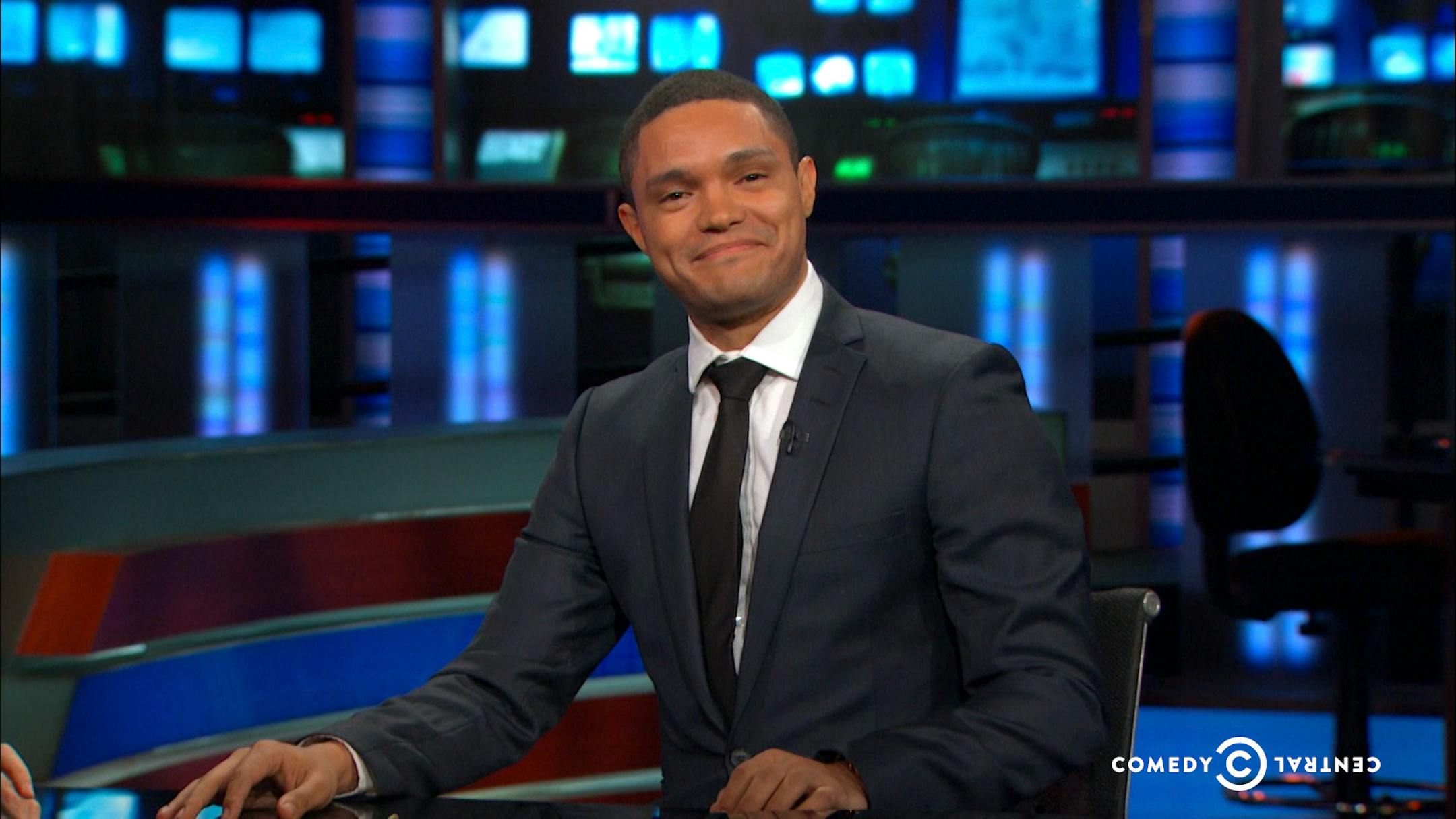 An undated handout photo of Trevor Noah on The Daily Show. A thriving comedy scene is provocatively stretching the limits of what can be laughed at in the post-apartheid era.