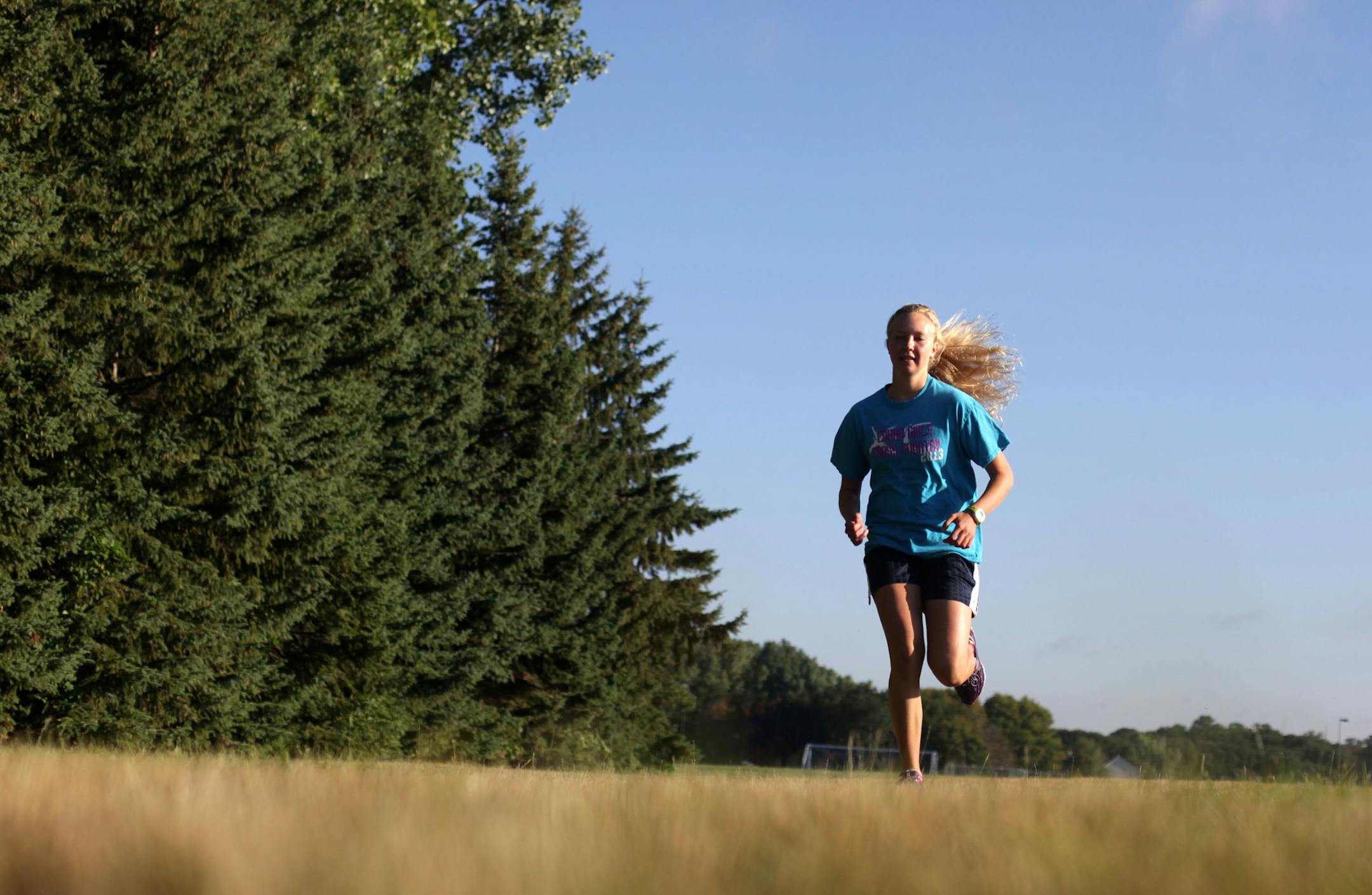Anna Van Wyk, rising senior at Eagan High School, was a top finisher in last year's state cross country tournament. ] MONICA HERNDON monica.herndon@startribune.com Eagan, MN 08/12/14