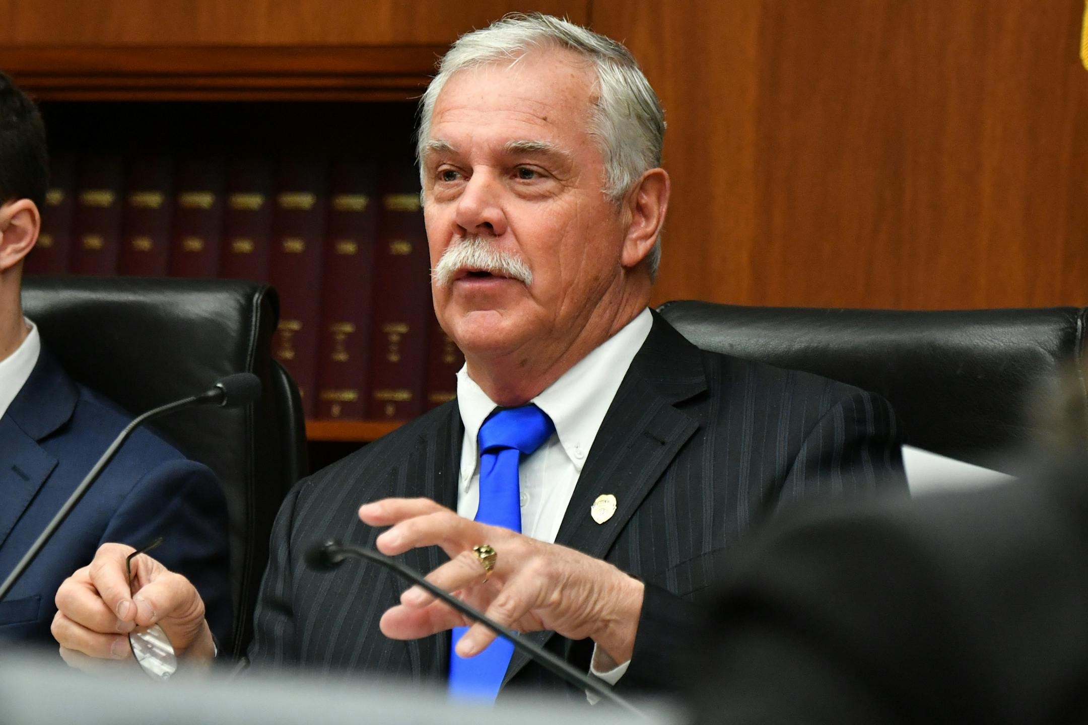 Chair Tony Cornish assured Minnesota Department of Corrections Commissioner Tom Roy that reopening Appleton wasn't the only way the committee was looking to lower the number of prisoners. Roy spoke against Rep. Tim Miller's bill to reopen the Appleton prison. ] GLEN STUBBE • glen.stubbe@startribune.com Tuesday, March 21, 2017 Rep. Tim Miller, R-Prinsburg, is sponsor of a bill to reopen the private prison in Appleton, MN. It was heard before the House Committee on Public Safety and Securit