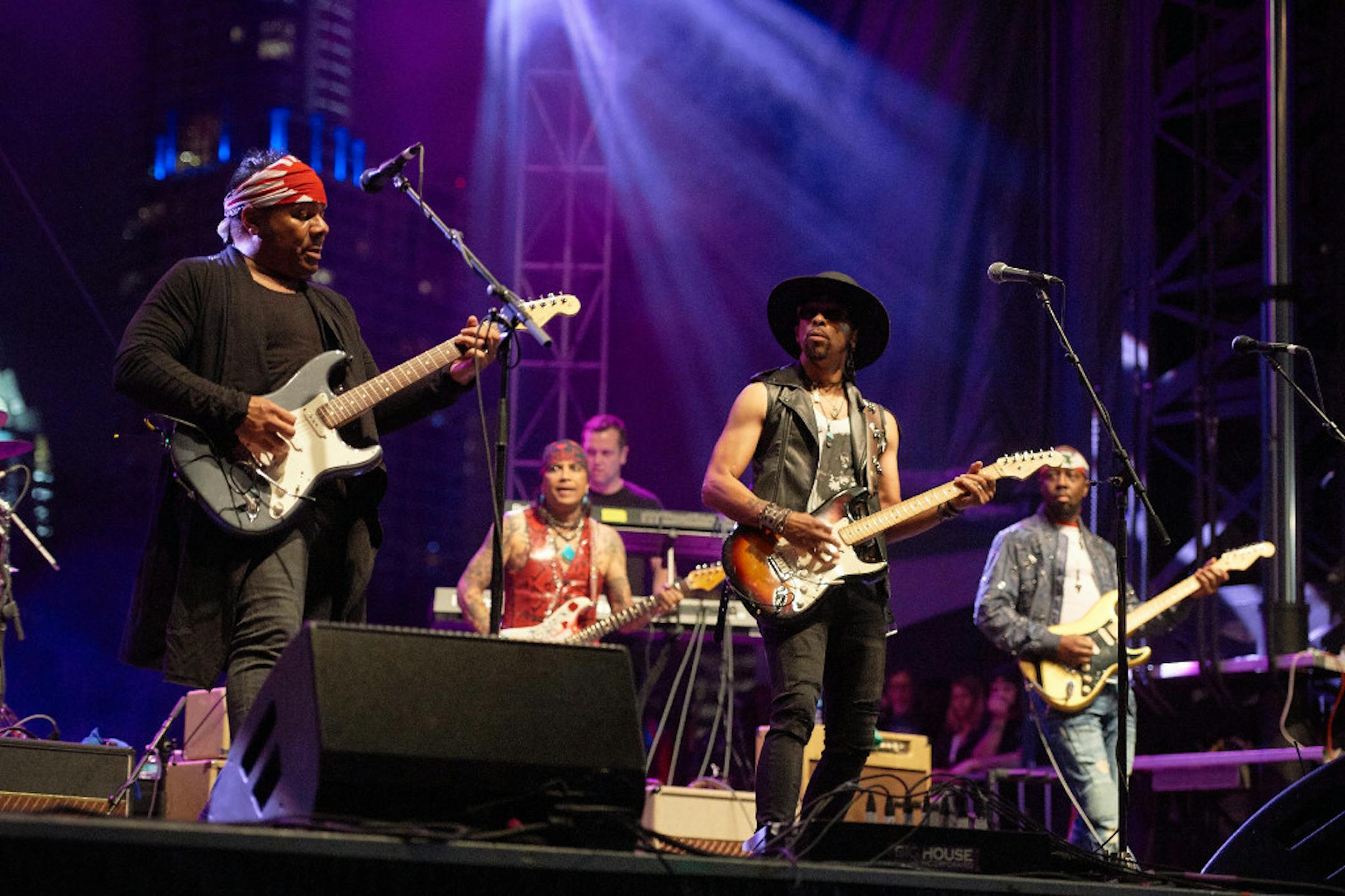 A Prince tribute featured Andre Cymone, Dez Dickerson and Wyclef Jean at Auditorium Shores on March 17 in Austin, Texas, during the 2017 South by Southwest music festival.