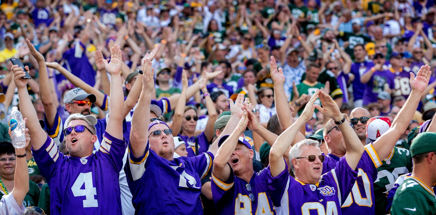 Vikings fans did the Skol Chant after a Stefon Diggs touchdown in the fourth quarter.