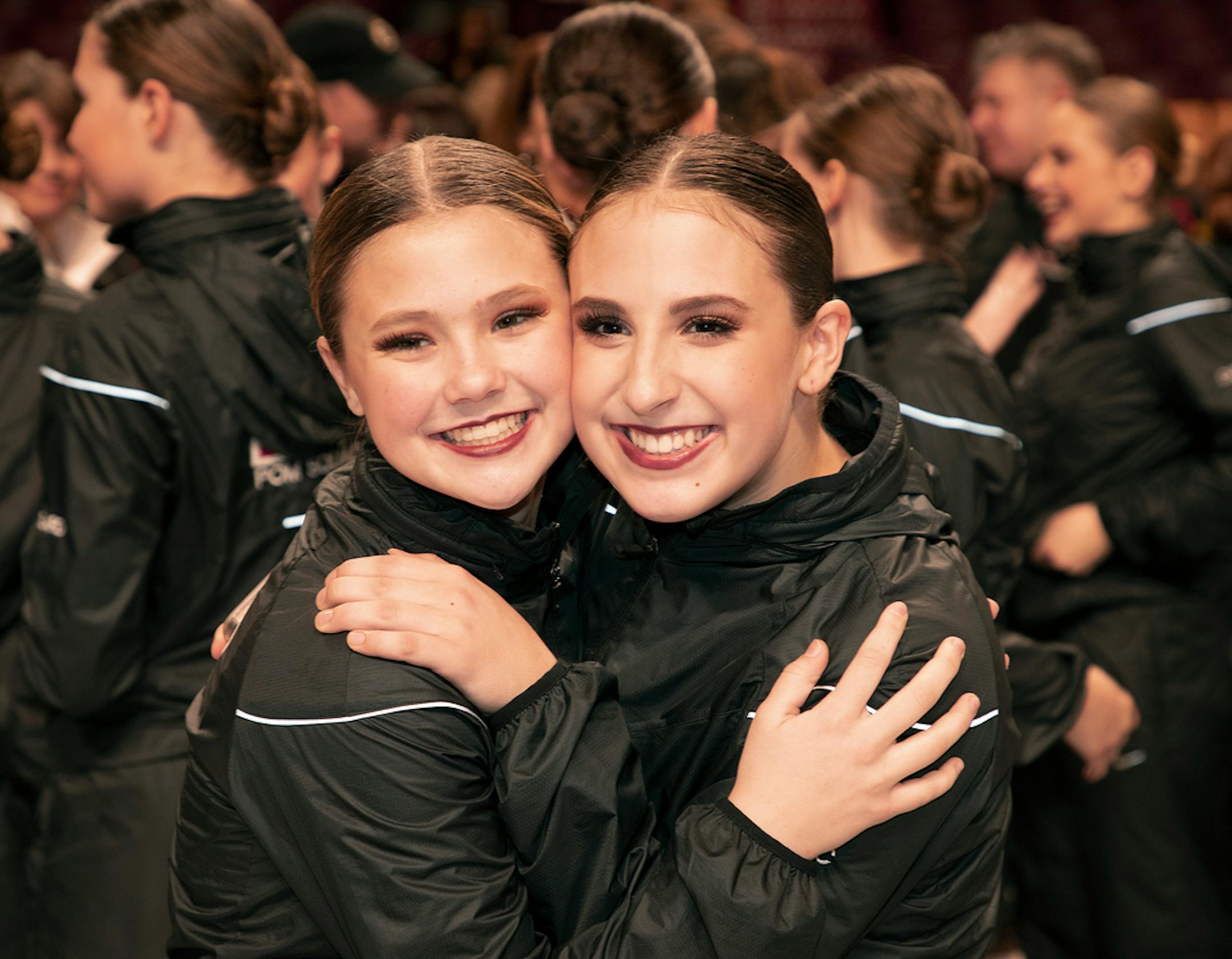 Noey Thurin and Renata Basic from the Eden Prairie pom squad.