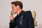 Robert Downey Jr., won the Best Actor in a Supporting Role award for "Oppenheimer" at the 96th Annual Academy Awards. He was spotted in downtown Minne
