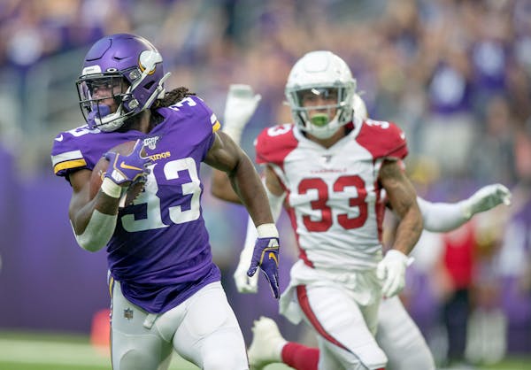 Vikings running back Dalvin Cook broke away from the defense for an 85-yard touchdown against Arizona in Week 3 of the preseason.