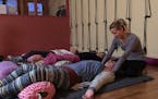 Yoga instructor Maria Toso taught a restorative yoga and somatics workshop at the Yoga Center in St. Paul.