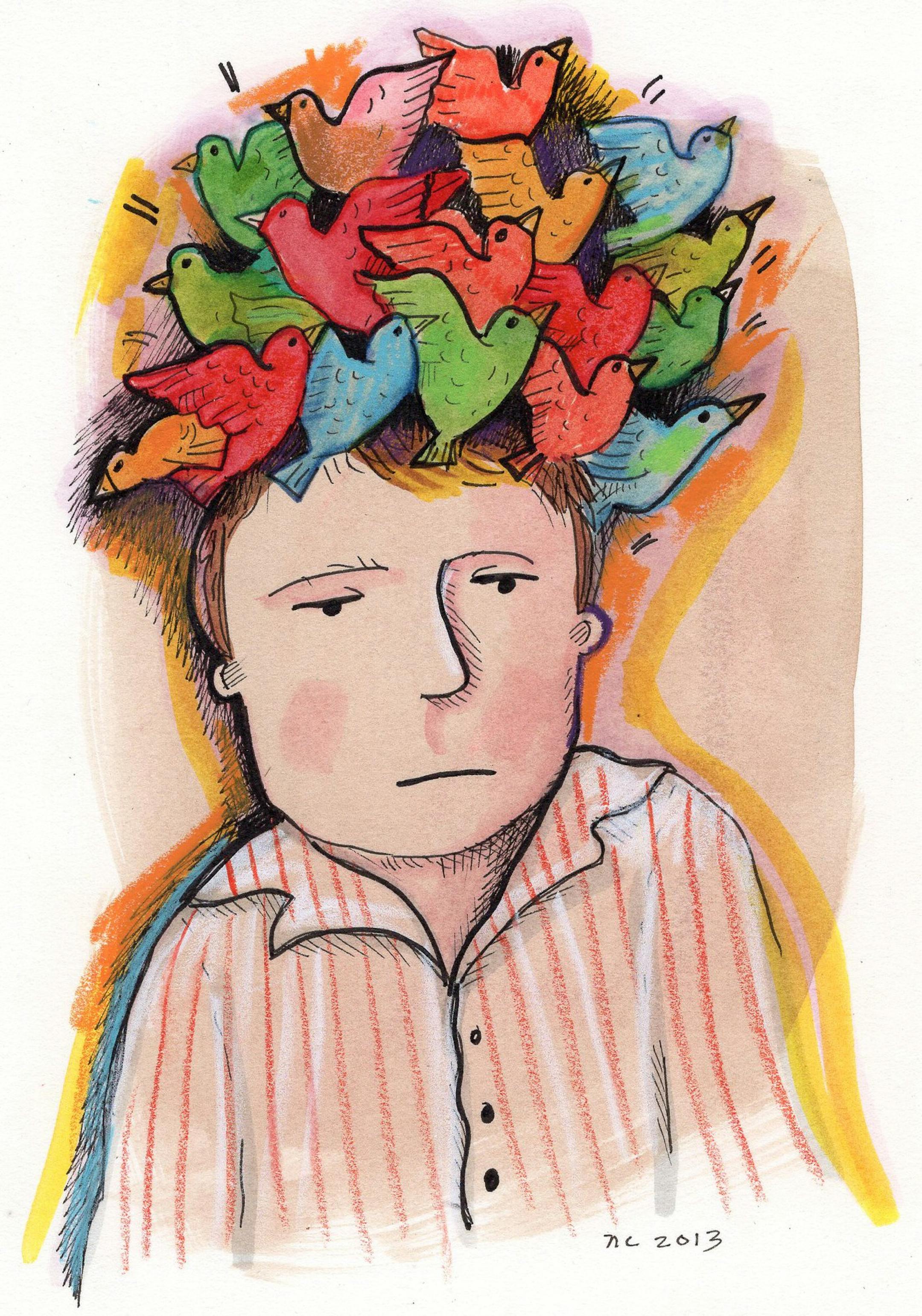 A digital "Doodle a Day" by Nancy Carlson.