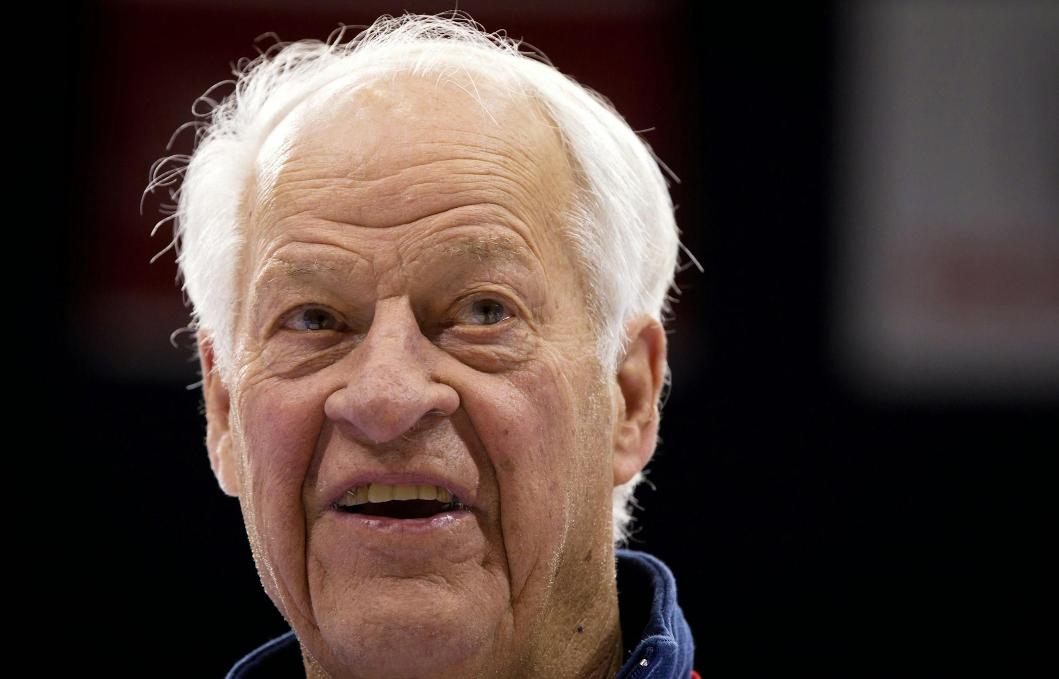 FILE - In this Feb. 2, 2012 file photo, Hockey Hall of Famer Gordie Howe, part owner of the Western Hockey League's Vancouver Giants, looks on during news conference in Vancouver, British Columbia. Hockey great Gordie Howe has lost some function on the right side of his body after having a stroke Sunday, Oct. 26, 2014 in Texas.