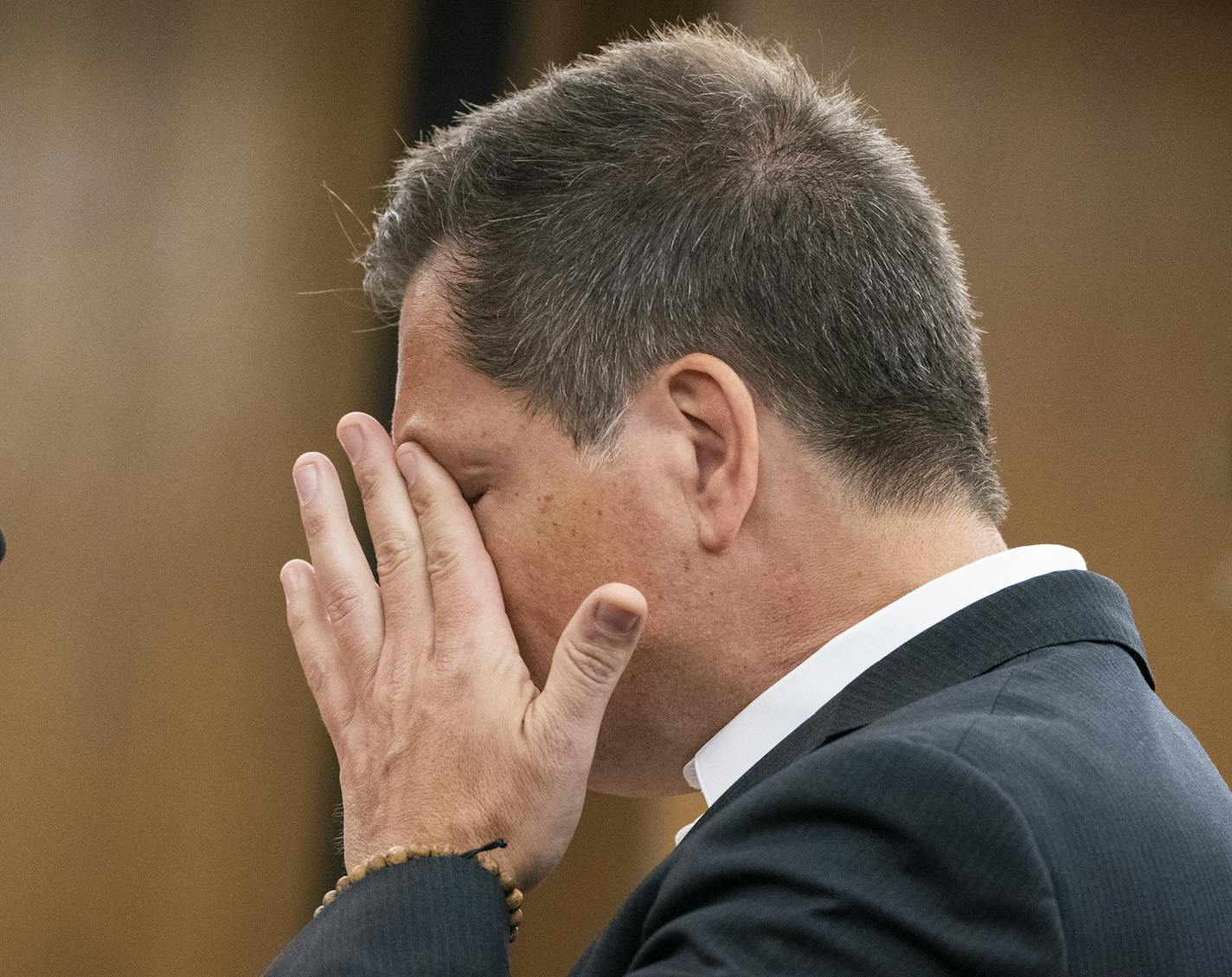 Don Damond, the fiance of Justine Ruszczyk Damond, reads a victim impact statement before the sentencing. ] LEILA NAVIDI &#xa5; leila.navidi@startribune.com BACKGROUND INFORMATION: Former Minneapolis police officer Mohamed Noor is sentenced by Judge Kathryn Quaintance in the fatal shooting of Justine Ruszczyk Damond in Hennepin County District Court in Minneapolis Friday, June 7, 2019.