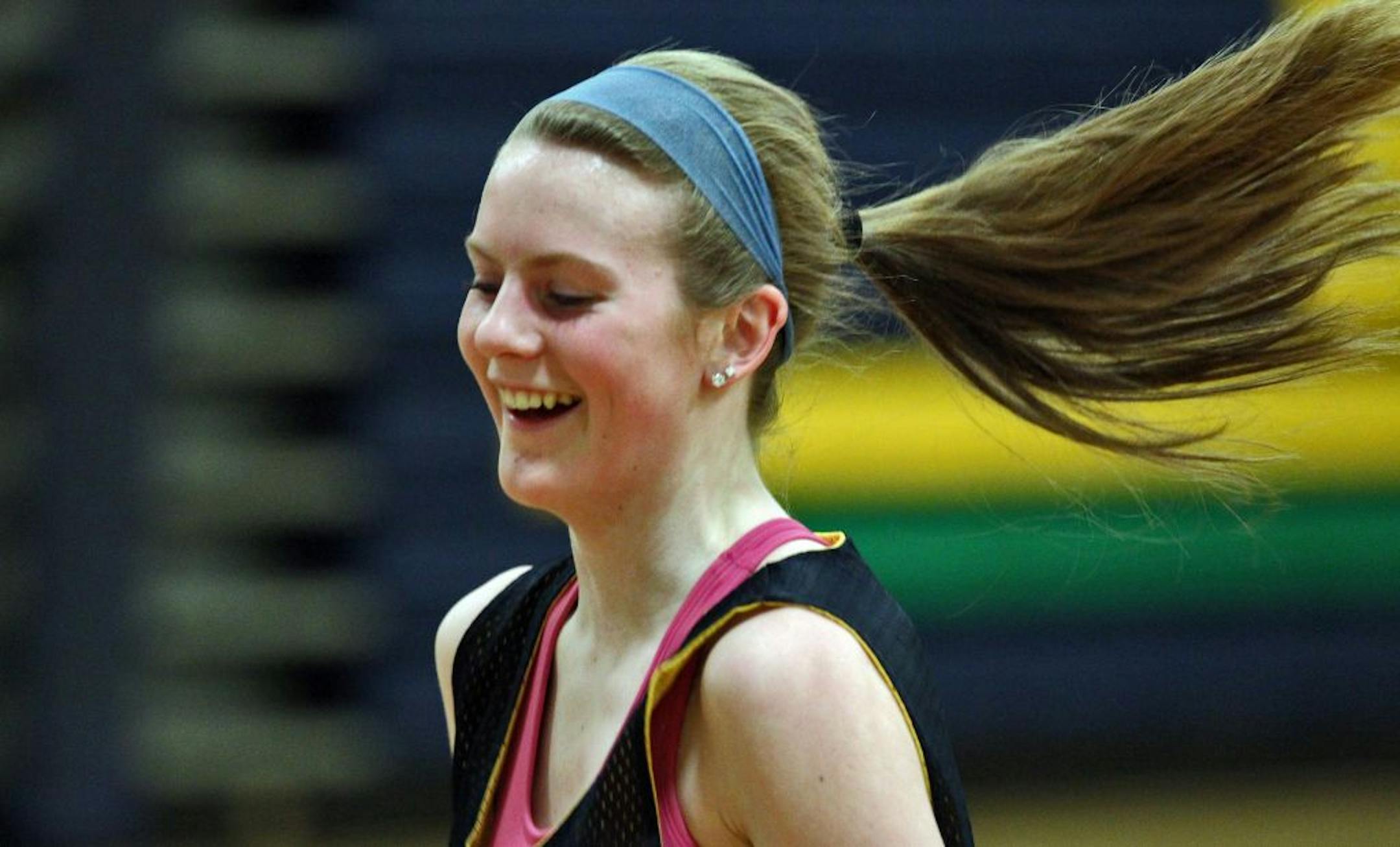 Profile on Rosemount girls basketball player Hannah Grim. All photos from a recent practice session.