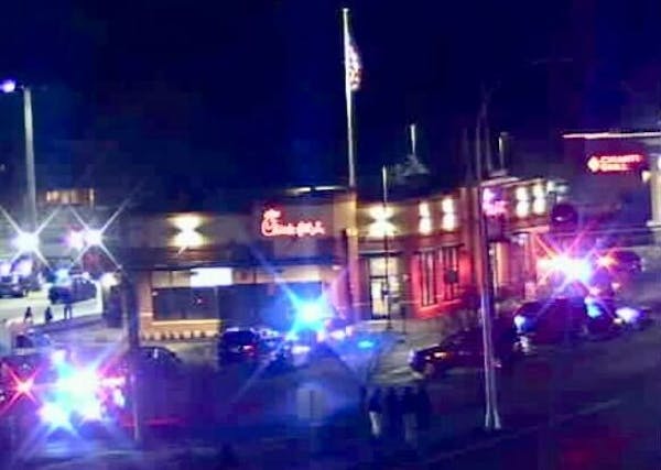 A fight occurred Thursday outside a Chick-fil-A in Roseville.