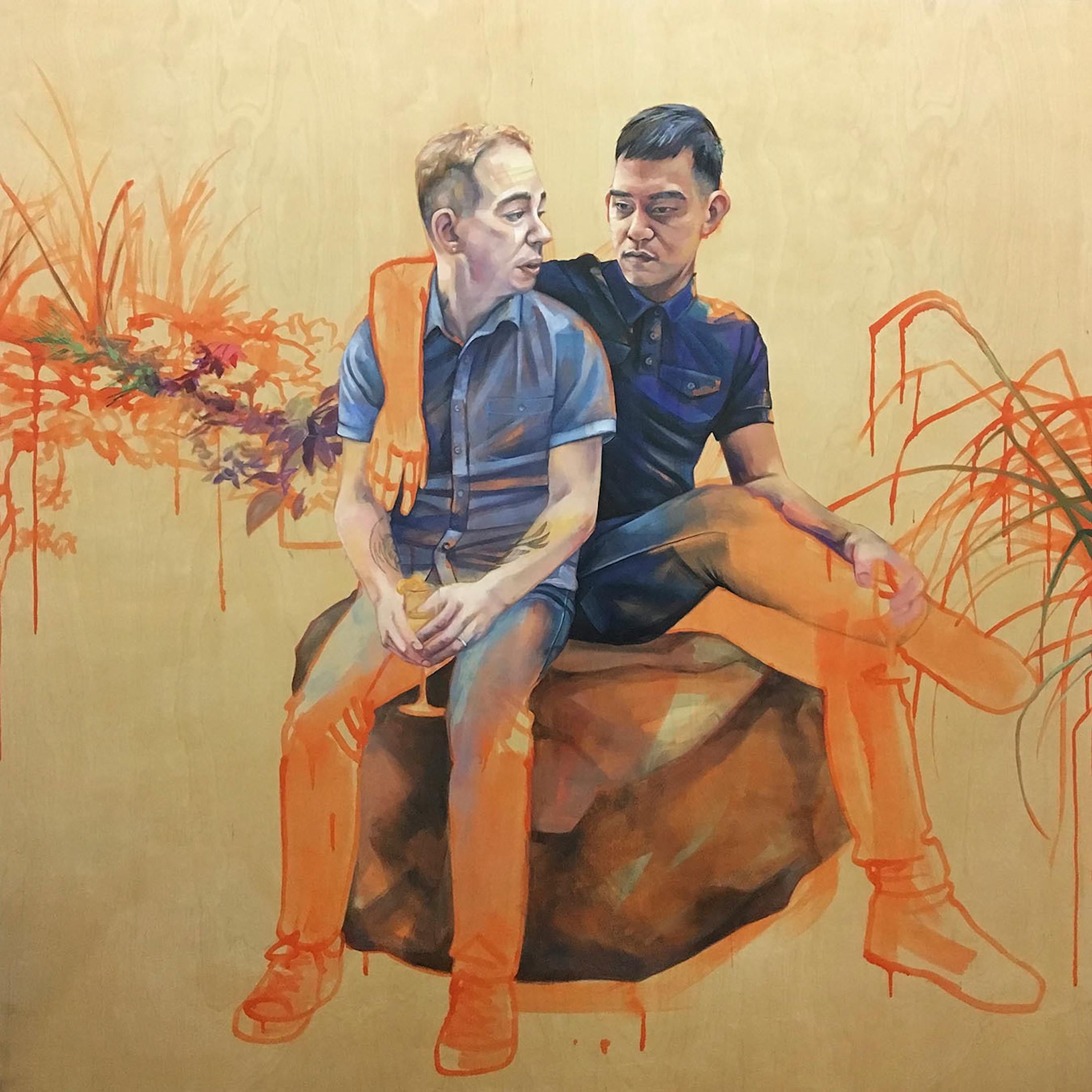 Derek James, Painting by Leslie Barlow.