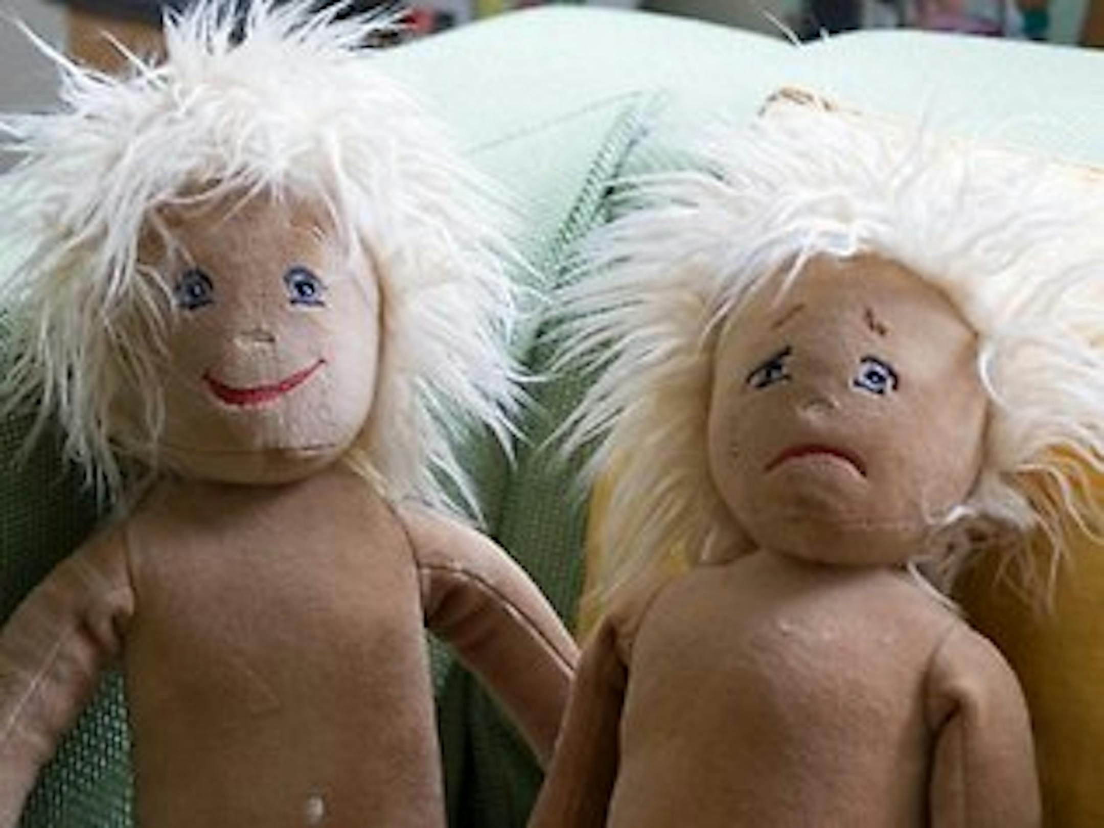 Gender neutral "emotion dolls."