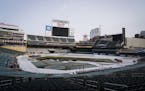 Media gets a sneak peak at the preparations for the New Year's Day NHL Winter Classic Game which will pit the Minnesota Wild against the St. Louis Blu