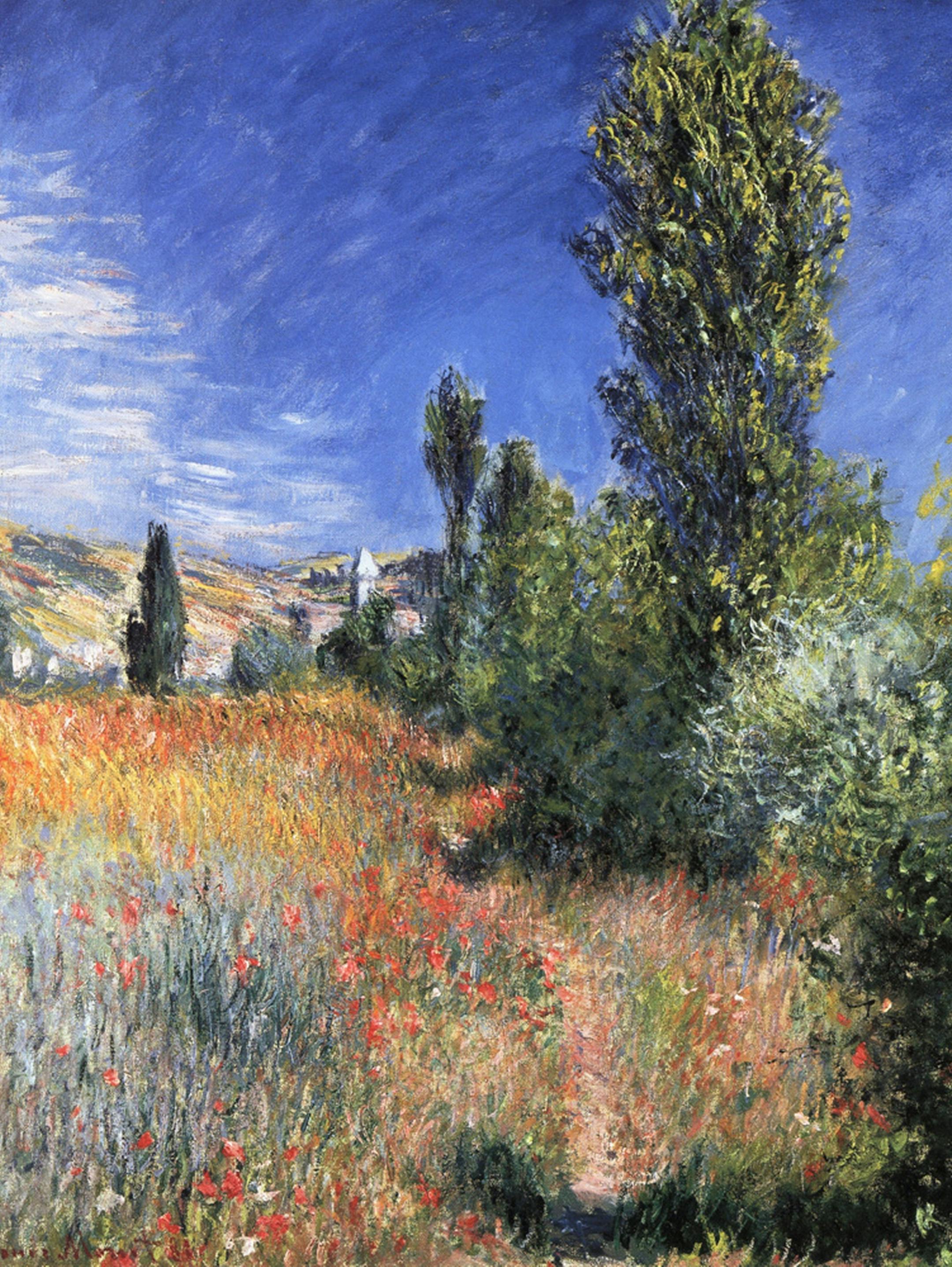 Claude Monet En Paysage dans l'i?le Saint-Martin, 1881 Oil on canvas, 28 13/16 x 23 5/8 inches