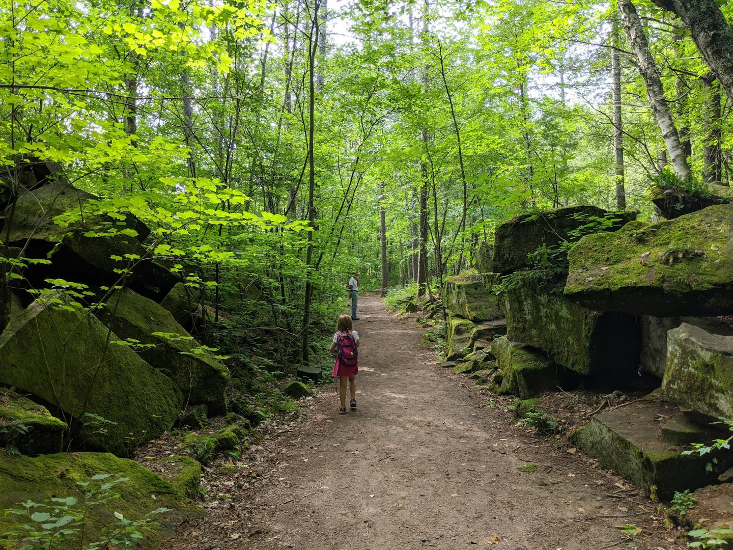 What's the history of the old quarries in Sandstone, MN?