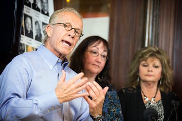 Attorney Jeff Anderson spoke during a press conference with abuse survivors in St. Paul in March 2016.