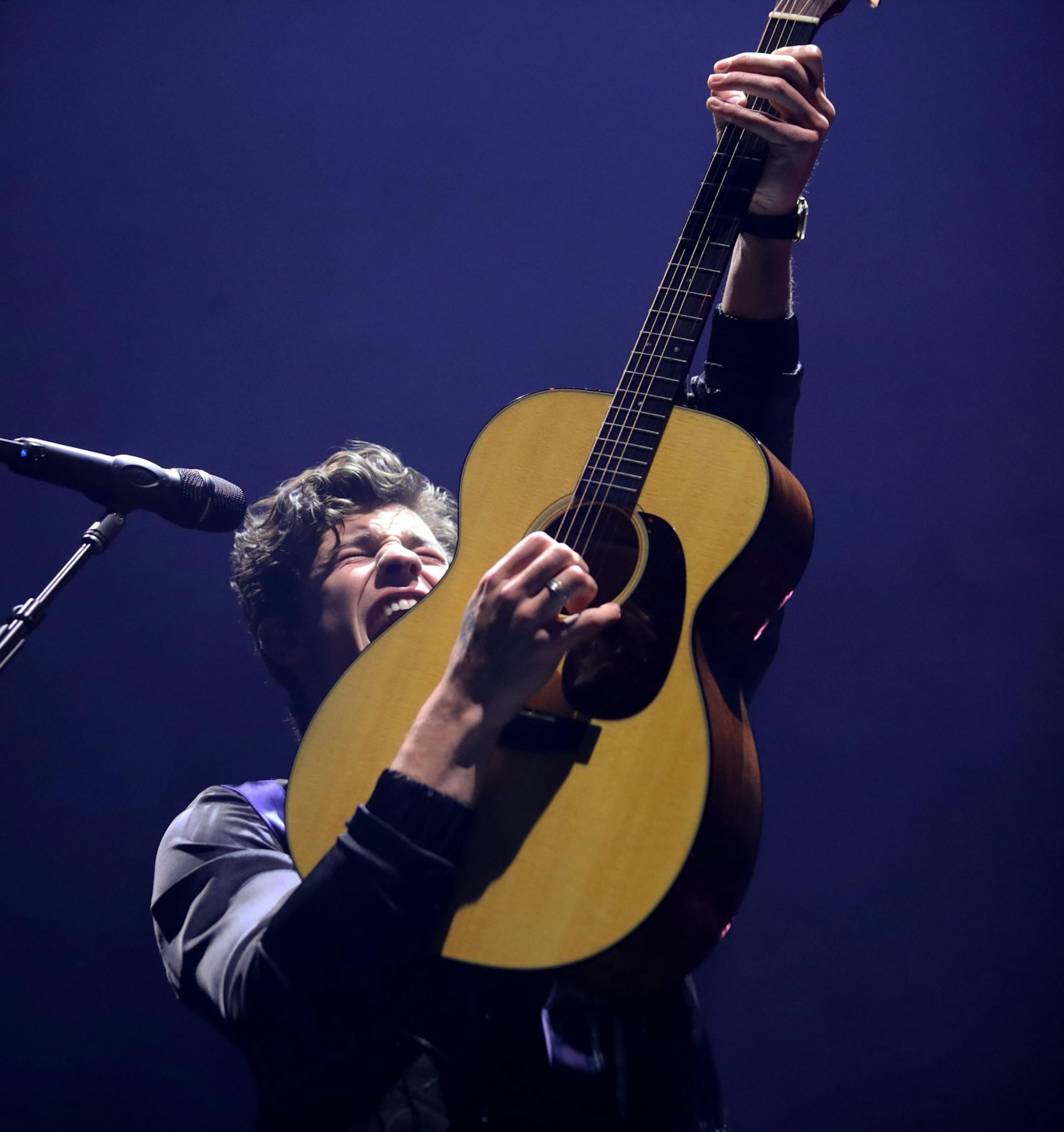 Shawn Mendes performs Friday, June 21, 2019, at the Xcel Energy Center in St. Paul, MN.