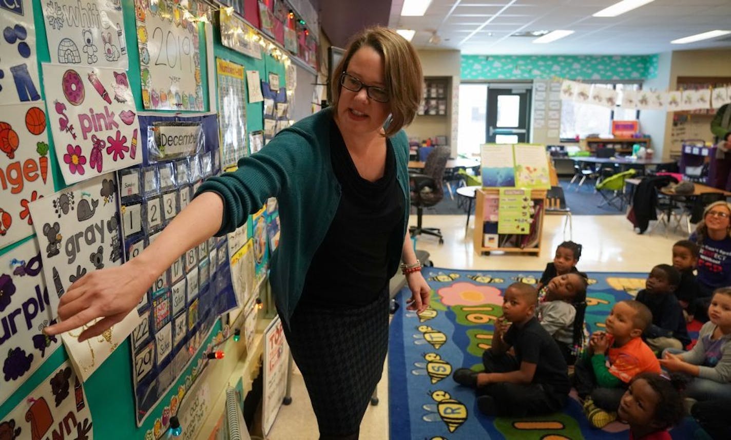 "It's still within reach," state demographer Susan Brower said of Minnesota's U.S. congressional seat. She spoke to kindergarteners at Bethune Elementary School in Minneapolis about the 2020 census on Dec. 20.