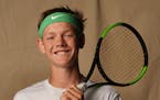 Mounds View freshman Bjorn Swenson is the Star Tribune Metro Boys' Tennis Player of the Year. Photo: RICHARD TSONG-TAATARII ¥ richard.tsong-taatarii@