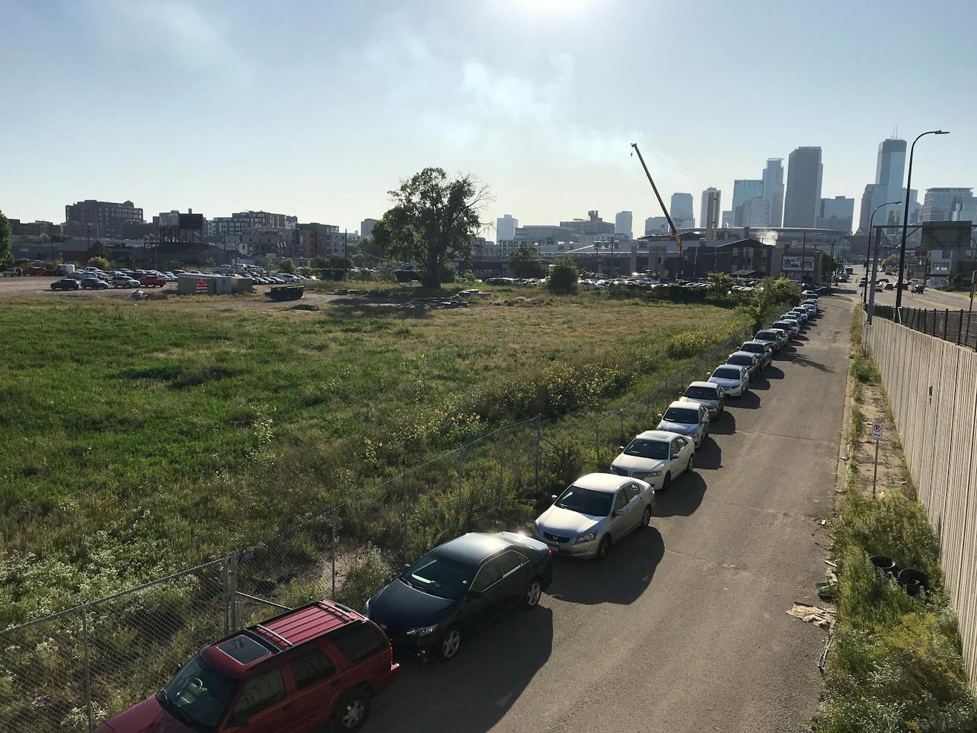 Metro Transit's new bus garage would be built on this North Loop site beside their existing garage.