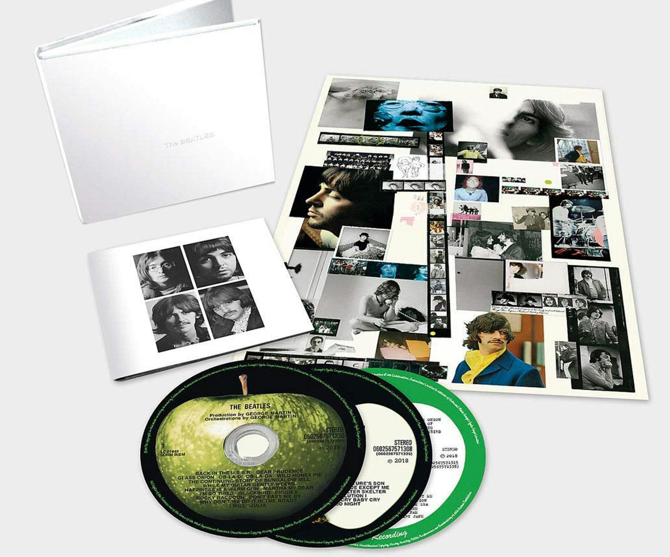 The Beatles "The White Album" anniversary set. The 50th-anniversary package of the White Album ‚Äî so named for its groundbreaking plain white cover with the band‚Äôs name subtly embossed, off center, and an individual serial number stamped on original pressings ‚Äî offers the deepest dive yet into the Abbey Road archives of Beatles material. (Courtesy Amazon.com) ORG XMIT: 1244637