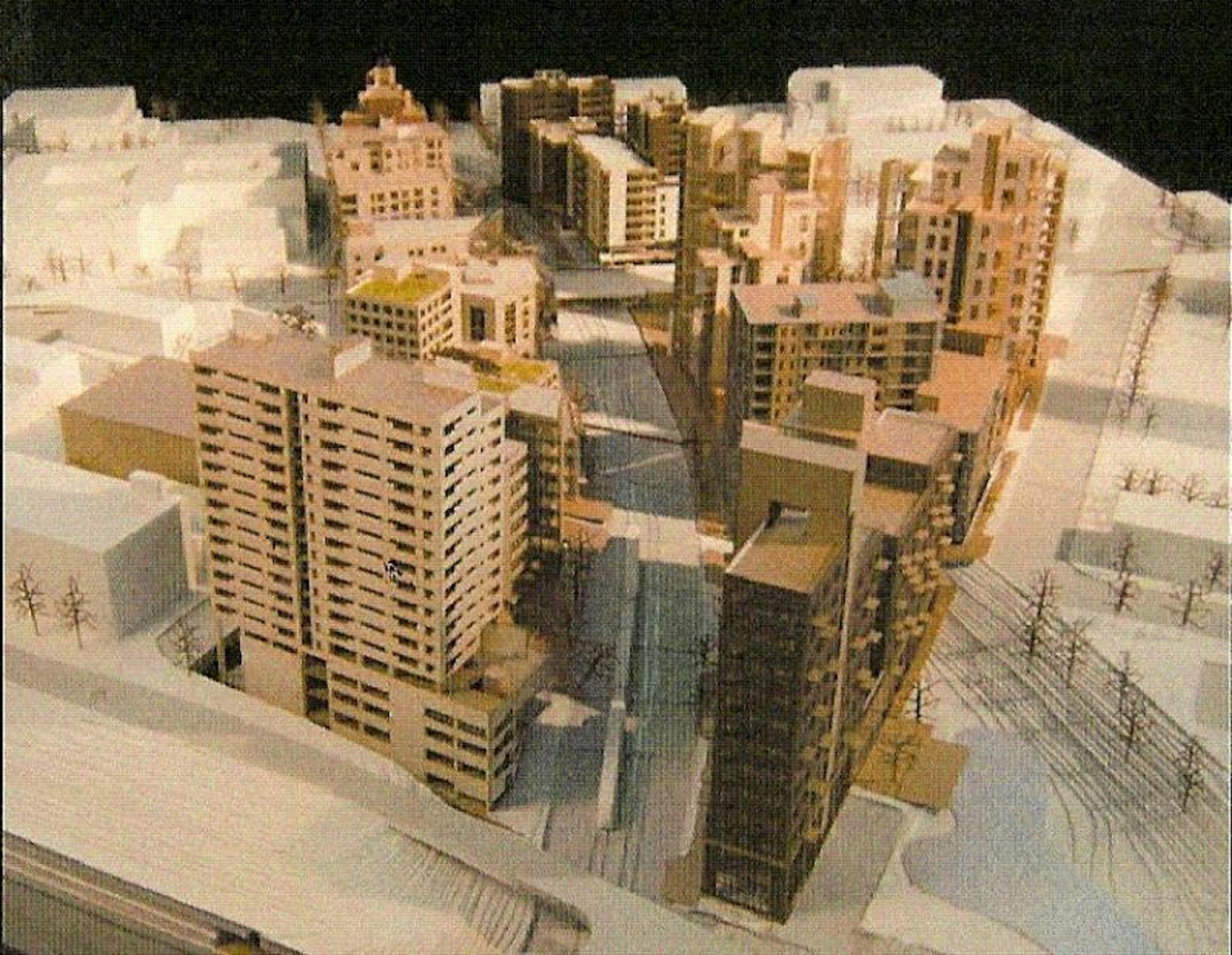 A model illustrates a more intense and productive use of Washington Avenue right of way. Image used with permission of Mic Johnson.