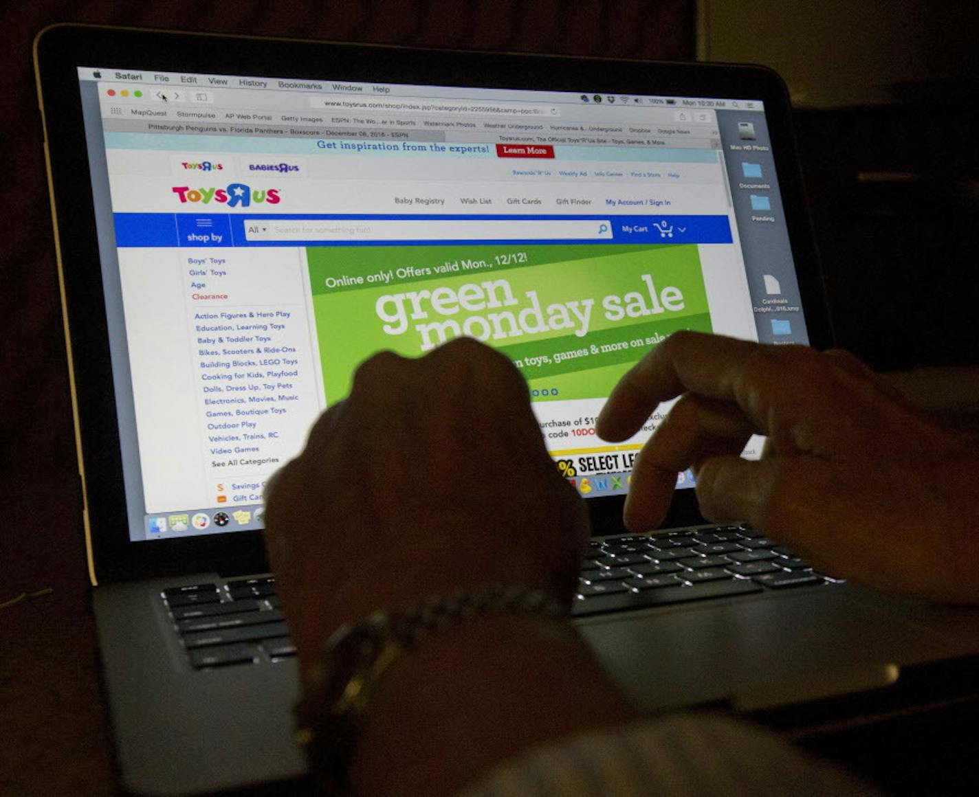 An online shopper searches different sites, Monday, Dec. 12, 2016, from Miami. Unfortunately, there&#xed;s no time like the holidays for fraud. Online shopping is convenient and popular, for shoppers and scammers alike. Experts suggest restricting your purchases to reputable vendors, and be wary of lookalike websites, where the name of a well-known brand is slightly off. Also, don&#xed;t click on emails and links from unfamiliar senders, and make payments only on secure sites indicated by a lock