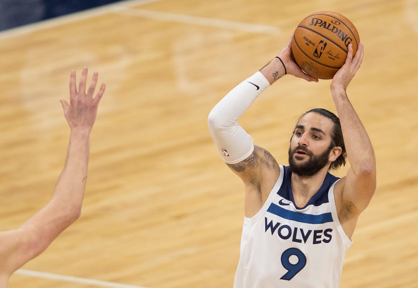 Ricky Rubio attempted a shot vs. Denver on Jan. 3.