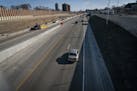 I-35W southbound from the Franklin Street bridge in Minneapolis, Minn., on Friday, March 20, 2020. ] RENEE JONES SCHNEIDER • renee.jones@startribune