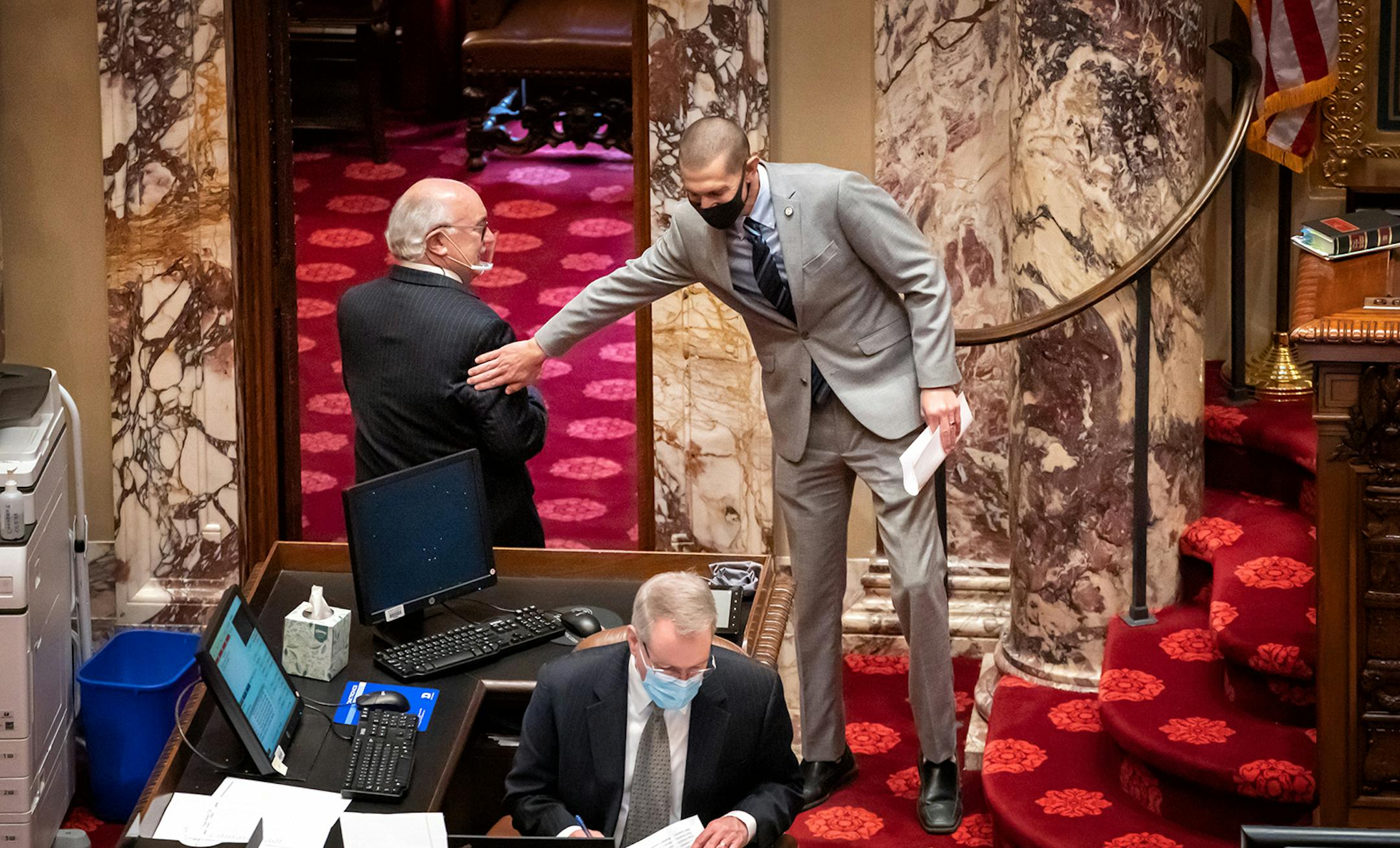 Just before the voting started, Senate President Jeremy Miller, R-Winona wished Sen. David Tomassoni, DFL-Chisholm well. By a vote of 63-4, Iron Range DFL Sen. David Tomassoni has been approved to become the new president of the Minnesota Senate, which is controlled by Republicans. This is the first time a Minnesota Senate President is from the minority party.
