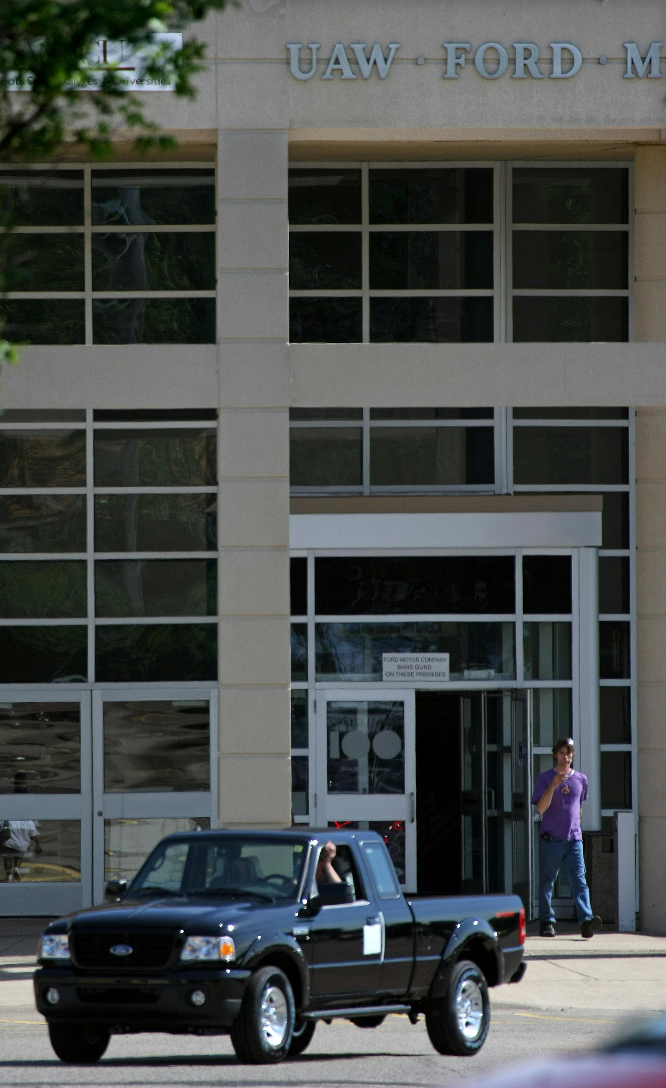 New Ford Rangers were driven to holding lots Thursday as employees left the St. Paul plant at the 4:30 p.m. shift change. Workers expressed cautious optimism about the plant's future.